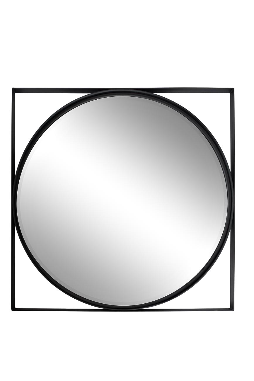 Зеркало квадратное в черной раме 19-OA-6321